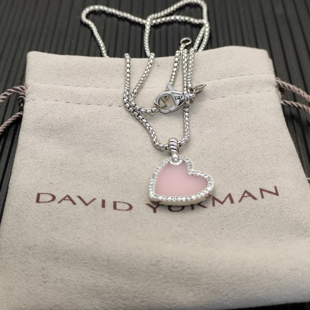 David Yurman Heart Pink Necklace